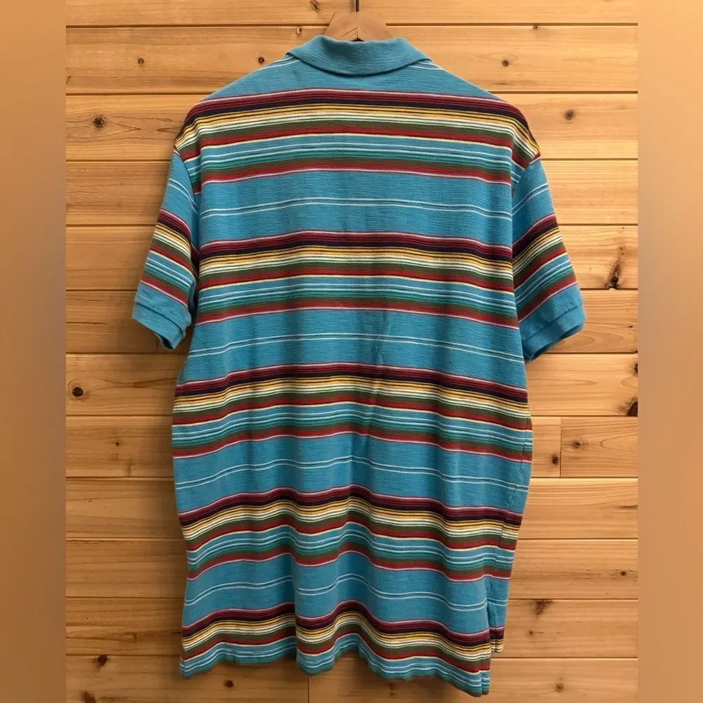 Vintage Y2K Polo Ralph Lauren Size XLarge Cotton Western Striped Collared Shirt